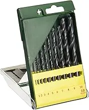 Bosch Accessories 10-Piece HSS-R Metal Drill Bit Set (for Metal, Titanium, Ø 1-10 mm, Accessories for Drills)