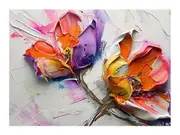 Abstract Flower Buds Canvas Print