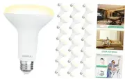 24 Pack Indoor Flood Light Bulbs, BR30 LED Bulb 7W Equivalent 65W, Dimmable