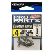Owner 5081 Micro Hyper Barrel Swivels #4 180lb Qty 10
