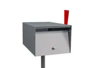 BOX DESIGN Rural Zincalume Modern Mailbox (No Lock w/Flag)