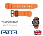 MCW-100H Casio Watch Strap Band for MCW-100H-4. Orange Resin 10526077 Genuine