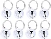 Hohopeti 20pcs Silver Metal Pet Bells Accessories for Cats and Dogs Dog Bell Pendant Quick Release Buckle for Pet Collars and Necklaces Easy to Install for Tracking