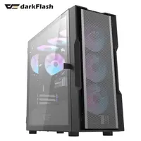 在飛比找PChome24h購物優惠-darkFlash大飛 DK431 黑色 ATX (含4顆C