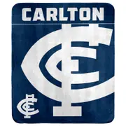 AFL - Carlton Blues - Polar Fleece Throw Rug