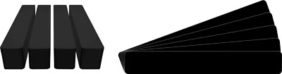 (280) 12" Record Shelf Index Divider Cards - 2 x 13-3/4" - Black Standard 40mil