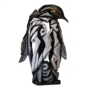 Penguin Edge Sculpture Figure Evocative Hand Painted - Marble Castings Blend