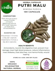 [idHerb] Herbal CAPSULES MIMOSA PUDICA PUTRI MALU Natural Organic Herbs