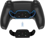 CHARM FOCUS Programmable Back Paddles for PS5 Controller, RISE2 Remap Kit for PS5 Controller BDM-010 & BDM-020 & BDM-030, Upgrade 2 Back Buttons Support Mapping, Turbo, Combo Function, Black