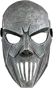 SKTY Mick Thomson Half Face Latex Mask Halloween Horror Masquerade Cosplay Costume Props, Black