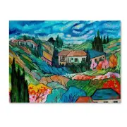 Trademark Fine Art Valley House Canvas Wall Art by Manor Shadian, 24 by 32-Inch