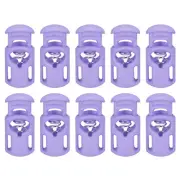 30Pcs 5.5x3mm Cord Lock Plastic Single Hole Spring Toggle Stoppers, Dark Purple