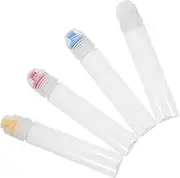 Alipis 4Pcs Squeeze Bottles for Condiments Transparent Dispenser for Honey Sauces Oils Lightweight Easy to Use for Home Camping Travel