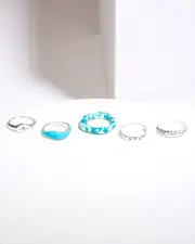 Blue Textured Ring Pack