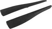 FELTECHELECTR 2PCS Carbon Fiber Car Scratch Strips Bumper Protector for Auto Body Durable PVC Decorative Strip Black for All Vehicle Types