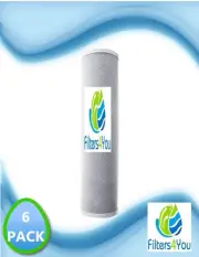6PK of Big Blue 5µm Coconut Shell Carbon Block Water Filter 20"x4.5