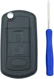 Replacement Key Fob Case Shell for Range Rover Sport Land Rover Discovery LR3 Flip Folding Keyless Entry Remote Car Key Fob Cover