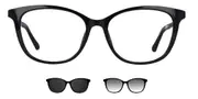 Clip on Cat Eye Black SmartBuy Collection Bree With Clip-On Two Set U-0299 002 Fashion Women Eyeglasses