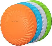 Dog Flying Disc, Dog Flyer Toy 7.2 Inch, Tear Resistant Soft TPR Material, Durable Interactive Outdoor Dog Fetch Toy-Floats in Water, Safe on Teeth for Large Dog, Puppies(4Color)
