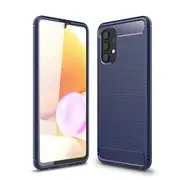 MCC Slim Samsung Galaxy A32 4G 2021 Carbon Fibre Soft Case Cover A325 [Dark Blue]