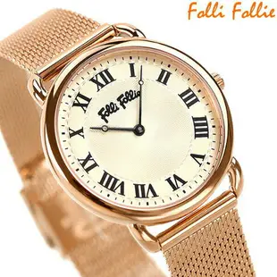 フォリフォリ 時計 パーフェクトマッチ クオーツ 女錶 女用 手錶 品牌 WF16R013BPS Folli Follie アイボリー×粉紅金 記念品