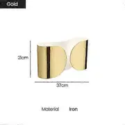 Flos Foglio Led Wall Lamp Modern Sconce Wall Light Indoor Decor For Bedroom Bedside Black Gold White Metal Wall Lamp warm white