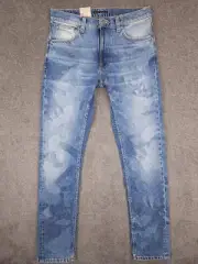 NWT NUDIE JEANS LEAN DEAN CYANOTYPE II Mid Rise Size 32x32 Medium Wash Denim