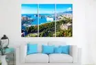 Malaga City Aerial Spain 3 & 4 Panels Australian Made Wall Canvas High Quality