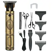 11PCS Men's USB Electric Hair Clippers Trimmer Beard Shaver Cordless Groomer Kit