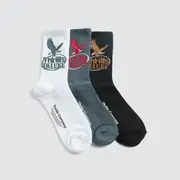 [Thrills] 1st Grade Service 3 Pk Sock White/Petrol/Black