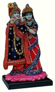 Lord Radha Krishna Statue Idol Showpiece -Polyresin(12.5 x 8.5 x 23 cm )