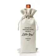 Baby Announcement Wine Gift Bag for New Grandpa Grandma Uncle Aunt 2024 Relig...