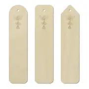 3 x 'Moth Motif' Birch Bookmarks (BK00009930)