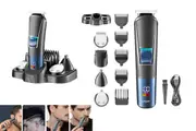 Electric Razor Hair Trimmer for Men 5 in 1 Beard Trimmer Washable Hair Clippers Mens Grooming Kit for Nose Mustache Body Facial