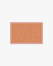 60' x 90' | Machine Washable Runner Rug | Kid & Pet Friendly | Indoor Rug | Maze Pink & Orange Tufted Rug | Ruggable