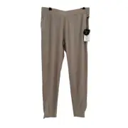 Kenneth Cole Tech Jogger Pants Men Large Khaki Tan Slim Fit Water Repellent New