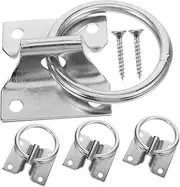 Sturdy Stainless Steel Horse Tie Ring Sharp Screw for Easy Installation Horse Gear