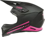 ONeal 1SRS Solid S25, motocross helmet kids , color: Matt Black/Pink , size: XL