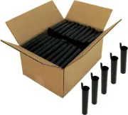 (100) Pre-Roll Tubes - Black 109mm King Size Herbs Storage Meds Spices #PRT109BK