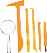 Generic 3Sets Excavation Tool Kit Plastic Hammer Chisel Brush Scraper Educational Digging Learning Tools for Present for Birthdays and Holidays