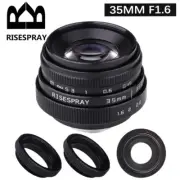 RISESPRAY 35mm f/1.6 CCTV Lens for M4/3 / MFT Mount Camera E-PL3 E-PM1 E-PL2
