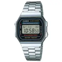 在飛比找momo購物網優惠-【CASIO 卡西歐】回到未來方款經典電子錶-銀(A-168