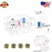 Compact and Sturdy Thread Organizer - Two Stackable Boxes for Easy Color Access