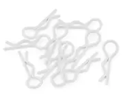Yeah Racing Body Clips (White) (10) (1/10 or 1/8 Scale) [YEA-YA-0594WT]