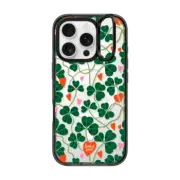 iPhone 16 Pro Impact Ring Stand Case MagSafe Compatible Clover Hearts