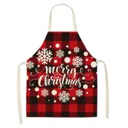 Nevenka Black and Red Plaid Christmas Apron for Home Kitchen Cooking-A14