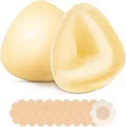 [ANGELEMM] Sticky Push Up Bra Inserts - Double Sided Sticky Bra Boobspush Up Pads, Women's Adhesive Push Up Bras, Reusable Silicone Stick on Bra Inserts for Swimsuit Sport Bra