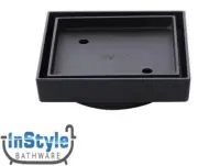 Brand New- Smart Insert Tile Floor Waste (115x115mm)- MATT BLACK