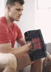 Space-Saving 9-in-1 Adjustable Dumbbell Set: 10-50 lbs. each, 5-lb Increments