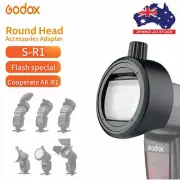 AU Godox Round Head Accessories Adapter S-R1 F Godox V860 TT685 TT600 V350 Flash